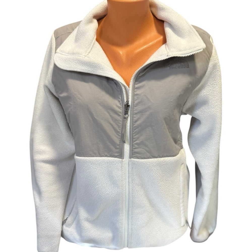The North Face Girls Jacket Large White Gray Delani Fleece XL 18 Junior Outdoors - Picture 5 of 15
